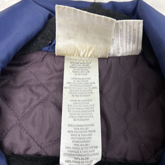 Vintage Adidas Men’s Coat Quilted Navy Blue Size Large 90s Embroidered Logo - Picture 4 of 12